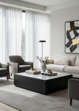 Square White Marble Coffee Table by Splendido Selah, alternate view 2