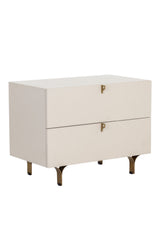 Cream Wood 2-Drawer Nightstand by Splendido Celine, alternate view 15