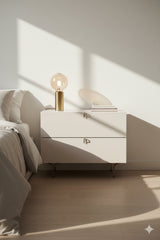 Cream Wood 2-Drawer Nightstand by Splendido Celine, alternate view 16