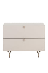 Cream Wood 2-Drawer Nightstand by Splendido Celine, alternate view 17