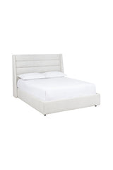 White Vertical-Tufted Queen Bed by Splendido Emmit