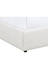White Vertical-Tufted Queen Bed by Splendido Emmit, alternate view 4