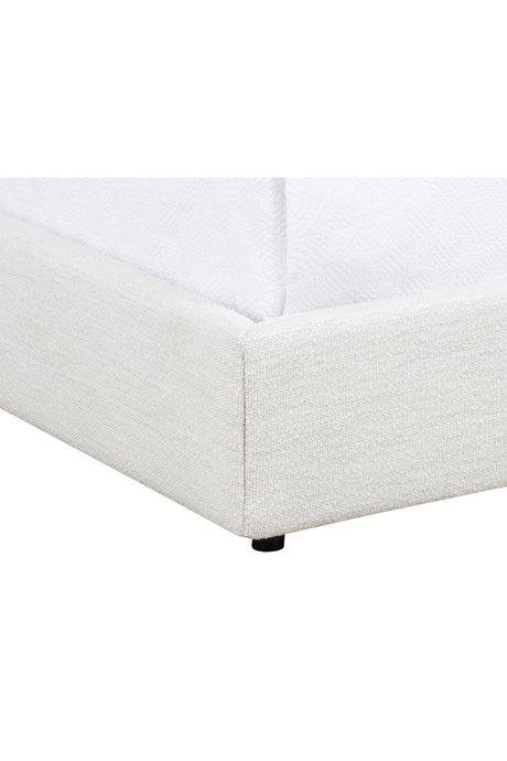 White Vertical-Tufted Queen Bed by Splendido Emmit, alternate view 4