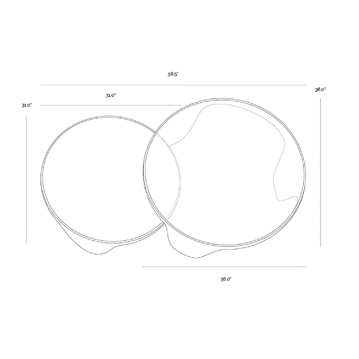 Gold Framed Nesting Coffee Tables (2) by Splendido Mysaria, alternate view 7