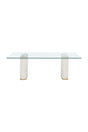 Clear Glass Indoor/Outdoor Dining Table by Splendido Aemond