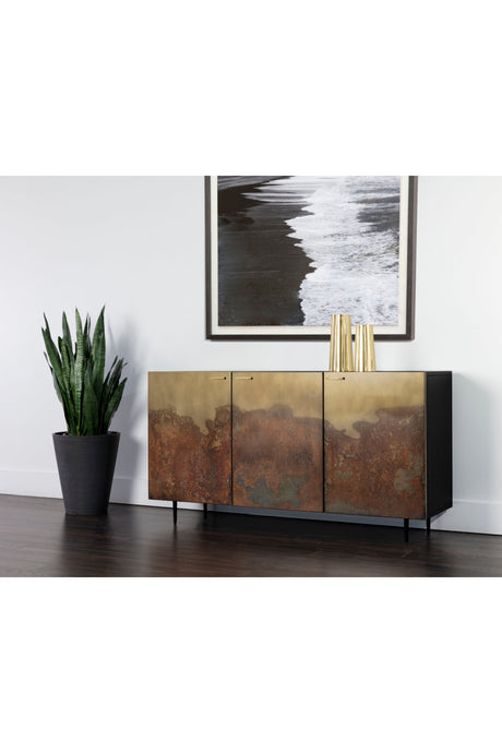 Ombre Antique Brass 3-Door Sideboard by Splendido Auburn, alternate view 8