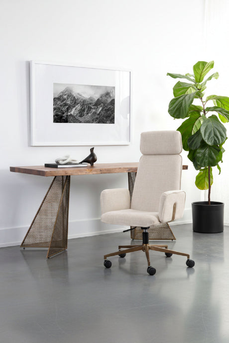 Curved Upholstered Office Chair by Splendido Kalev, alternate view 2