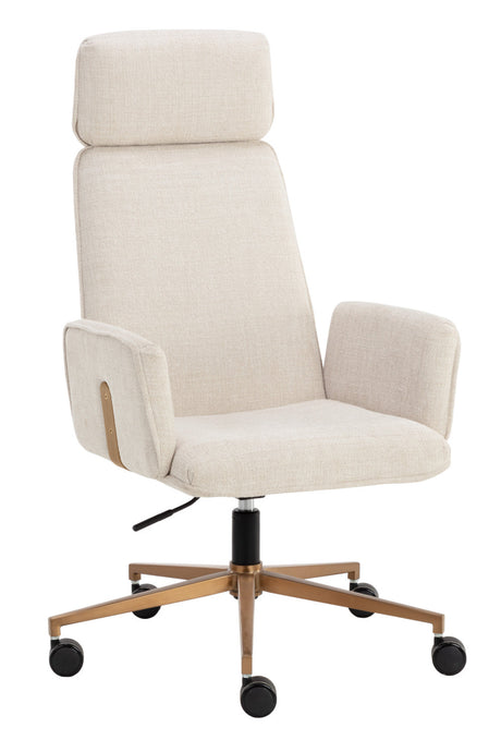 Curved Upholstered Office Chair by Splendido Kalev, alternate view 3