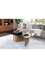 Gold S-Shaped Base Coffee Table by Splendido Whisper, alternate view 6