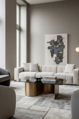 Gold S-Shaped Base Coffee Table by Splendido Whisper, alternate view 2