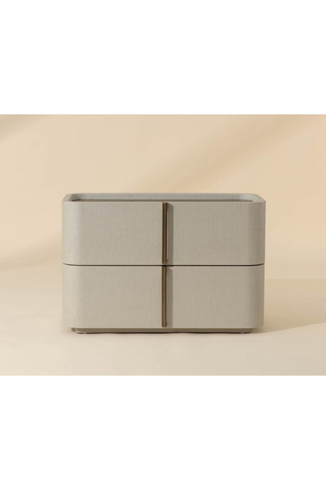 Leather-Look 2-Drawer Nightstand by Splendido Jamille, alternate view 34