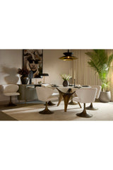 White Marble Round Dining Table by Splendido Bijon, alternate view 6