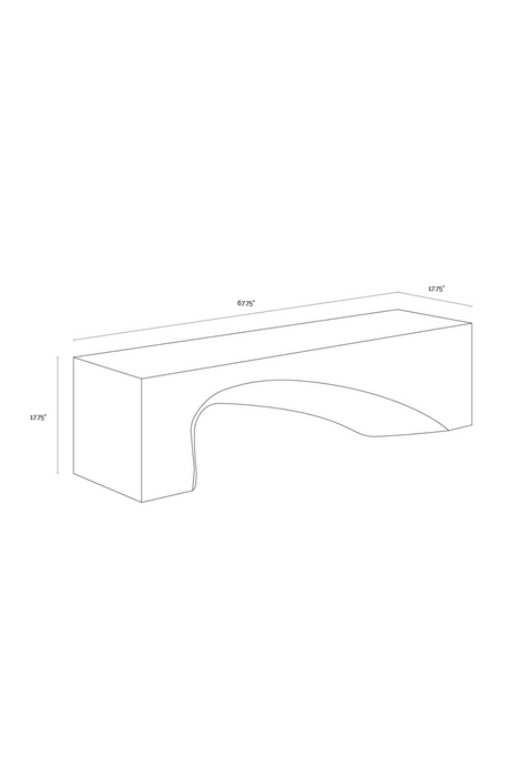Textured Concrete Bench by Splendido Soma, alternate view 10