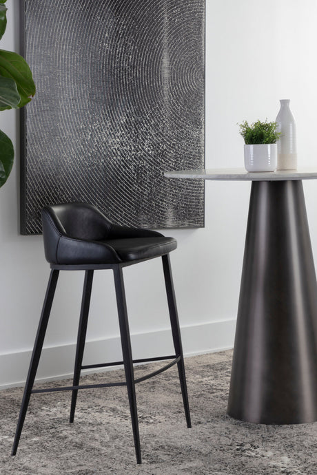 Low-Back Leather Look Bar Stool by Splendido Astra Barstool, alternate view 24