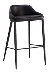 Low-Back Leather Look Bar Stool by Splendido Astra Barstool, alternate view 23