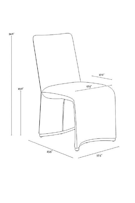Fabric Upholstered Modern Dining Chairs (2) by Splendido Iluka, alternate view 12