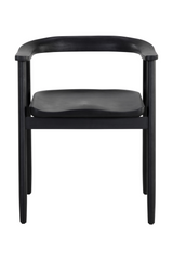 Black Acacia Wood Dining Armchair by Splendido Jeremy Dining Chair, alternate view 3