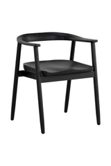 Black Acacia Wood Dining Armchair by Splendido Jeremy Dining Chair