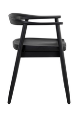 Black Acacia Wood Dining Armchair by Splendido Jeremy Dining Chair, alternate view 4