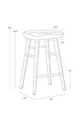 Wooden Counter Stool by Splendido Dominic, alternate view 28