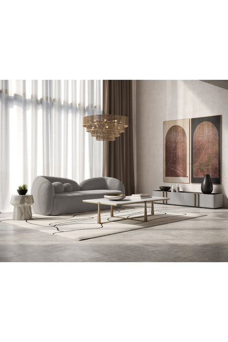 Marble Look Indoor/Outdoor End Table by Splendido Brie Side Table, alternate view 8