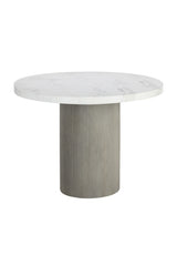 Round Marble-Look Indoor/Outdoor Dining Table by Splendido Nicolette