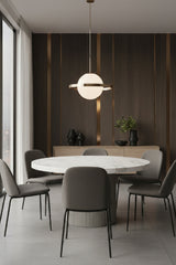 Round Marble-Look Indoor/Outdoor Dining Table by Splendido Nicolette, alternate view 8