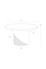 Round Marble-Look Indoor/Outdoor Dining Table by Splendido Nicolette, alternate view 14