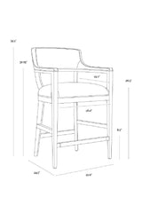Brown Leather Counter Stool by Splendido Brylea, alternate view 8