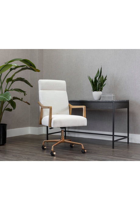 High-Back Ivory Office Chair by Splendido Collin, alternate view 9