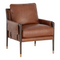 Vintage Style Leather Lounge Chair by Splendido Mauti Accent Chair