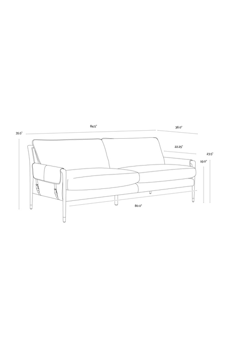 Vintage Style Sofa by Splendido Mauti, alternate view 8