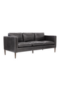 Black Leather Sofa by Splendido Richmond