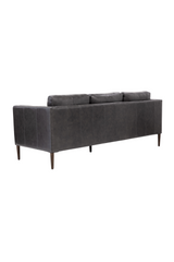 Black Leather Sofa by Splendido Richmond, alternate view 4