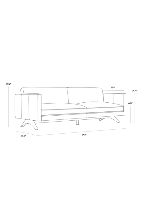 Retro-Inspired Leather Sofa by Splendido Rogers, alternate view 9