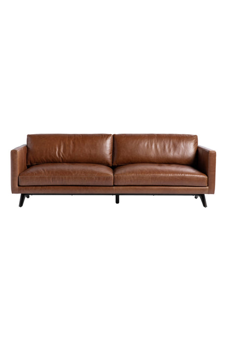 Oak‑Leg Leather Sofa by Splendido Rogers, alternate view 3