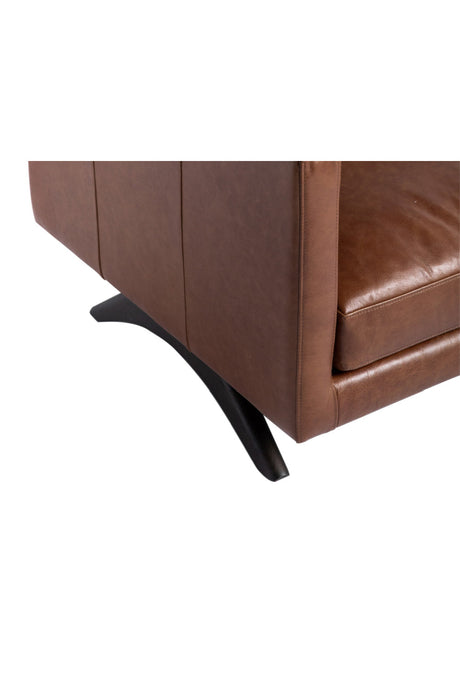 Oak‑Leg Leather Sofa by Splendido Rogers, alternate view 6