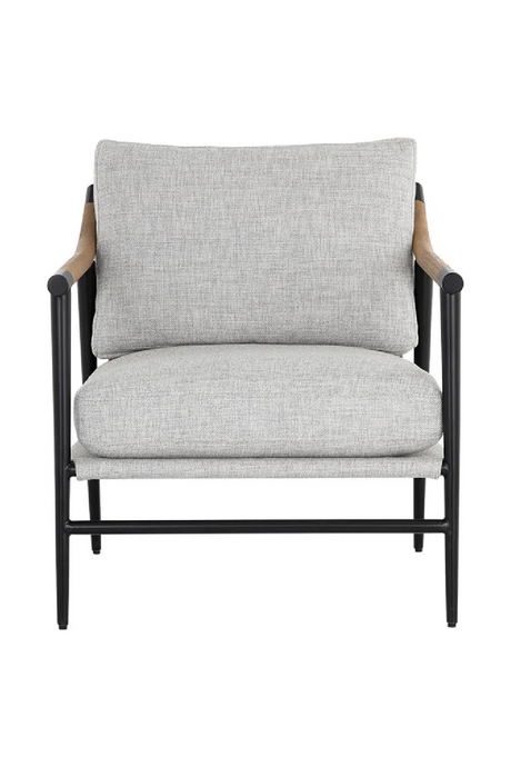 Light Gray Fabric Lounge Chair by Splendido Meadow Accent Chair, alternate view 3