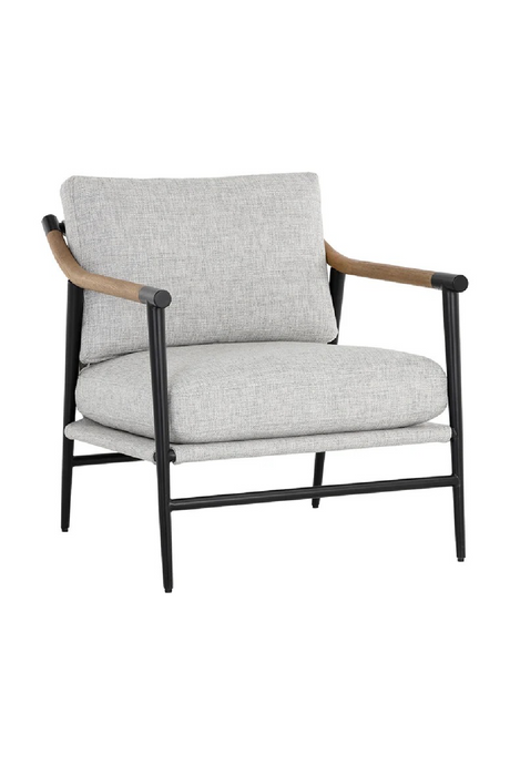 Light Gray Fabric Lounge Chair by Splendido Meadow Accent Chair