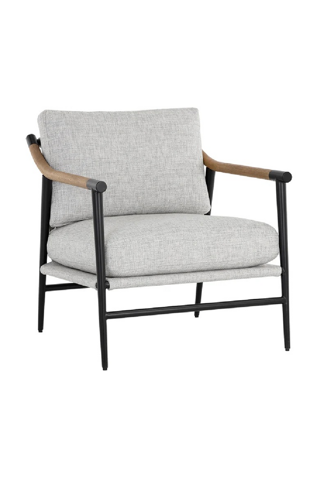 Light Gray Fabric Lounge Chair by Splendido Meadow Accent Chair