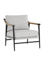 Light Gray Fabric Lounge Chair by Splendido Meadow Accent Chair