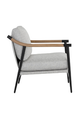Light Gray Fabric Lounge Chair by Splendido Meadow Accent Chair, alternate view 4