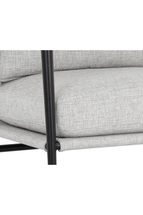 Light Gray Fabric Lounge Chair by Splendido Meadow Accent Chair, alternate view 7