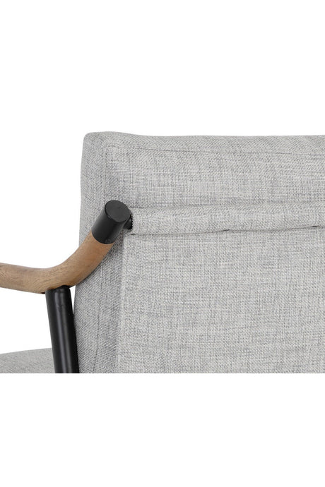 Light Gray Fabric Lounge Chair by Splendido Meadow Accent Chair, alternate view 8