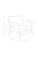 Light Gray Fabric Lounge Chair by Splendido Meadow Accent Chair, alternate view 9