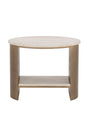 Oval Travertine Side Table by Splendido Roshni