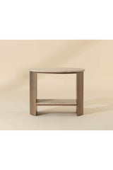Oval Travertine Side Table by Splendido Roshni, alternate view 8