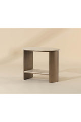 Oval Travertine Side Table by Splendido Roshni, alternate view 9