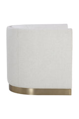 Gold Inlay Curved Lounge Chair by Splendido Larron Accent Chair, alternate view 4