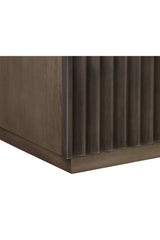Taupe Fluted Wooden 2-Drawer Nightstand by Splendido Carlin, alternate view 7